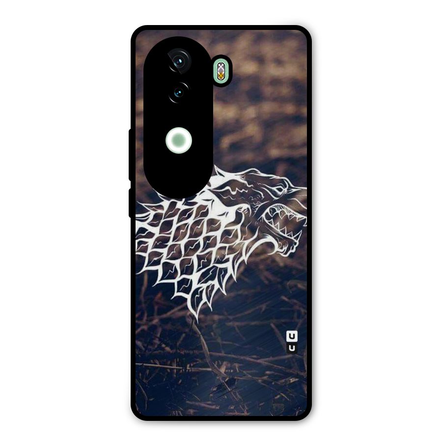 Wolf In White Metal Back Case for Vivo V40e
