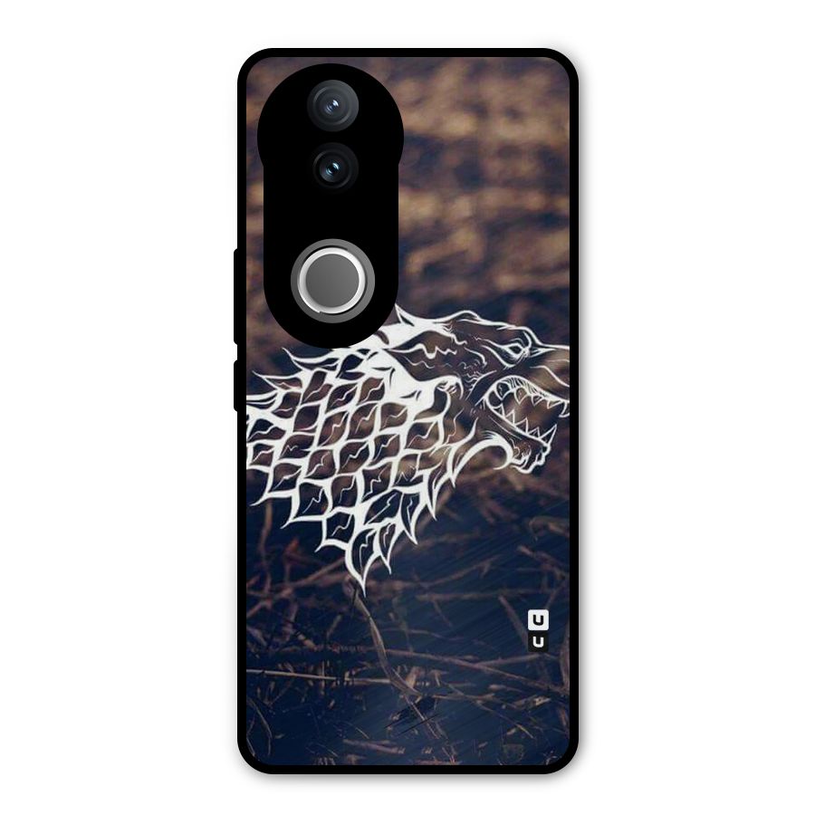 Wolf In White Metal Back Case for Vivo V50e
