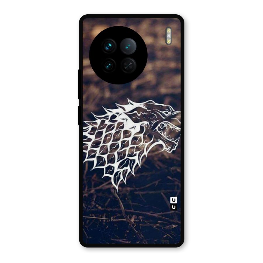 Wolf In White Metal Back Case for Vivo X90