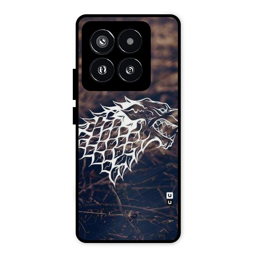 Wolf In White Metal Back Case for Xiaomi 14 Pro