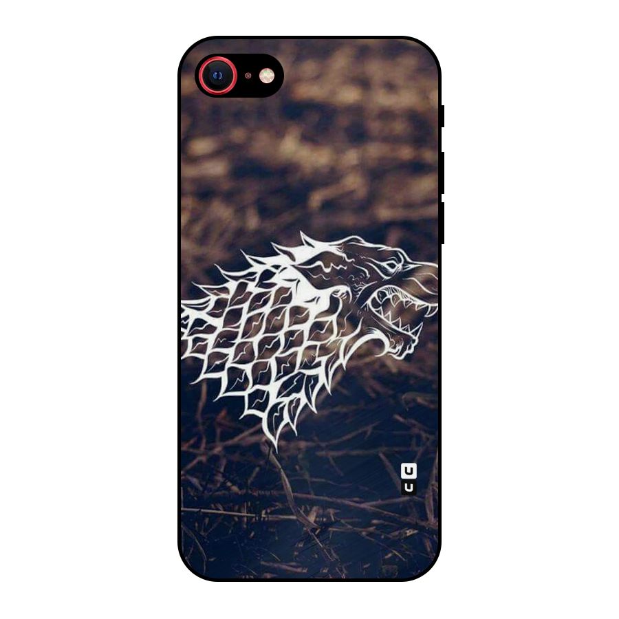 Wolf In White Metal Back Case for iPhone 7