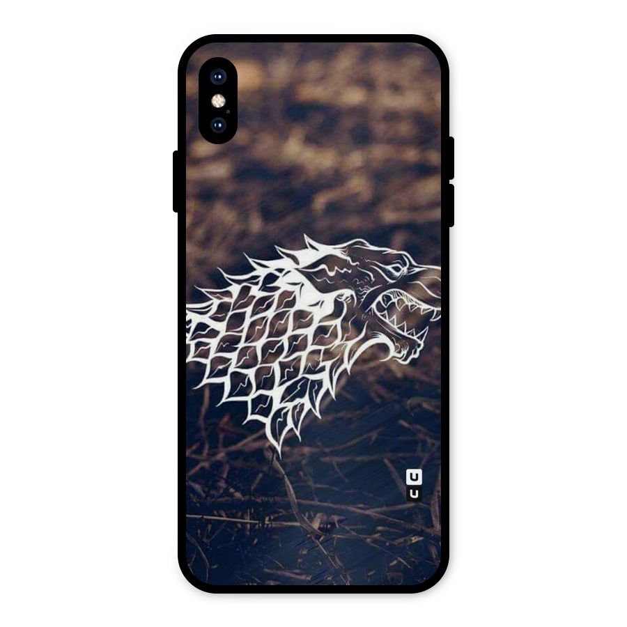 Wolf In White Metal Back Case for iPhone XS Max