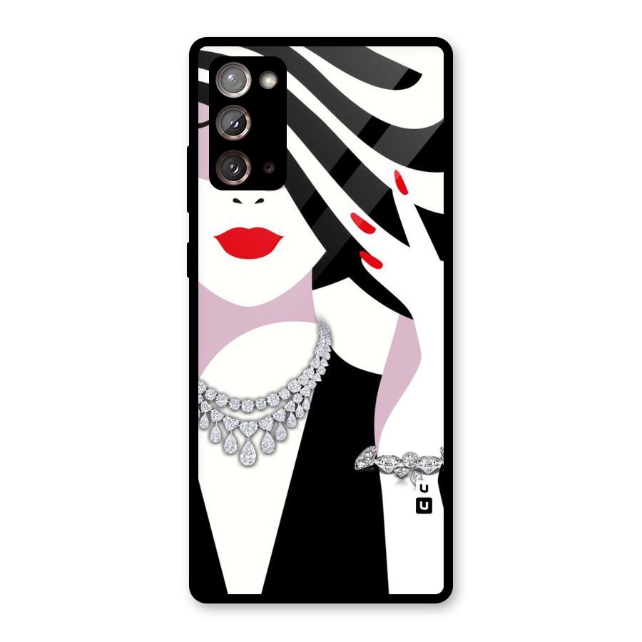 Women Beauty Glass Back Case for Galaxy Note 20