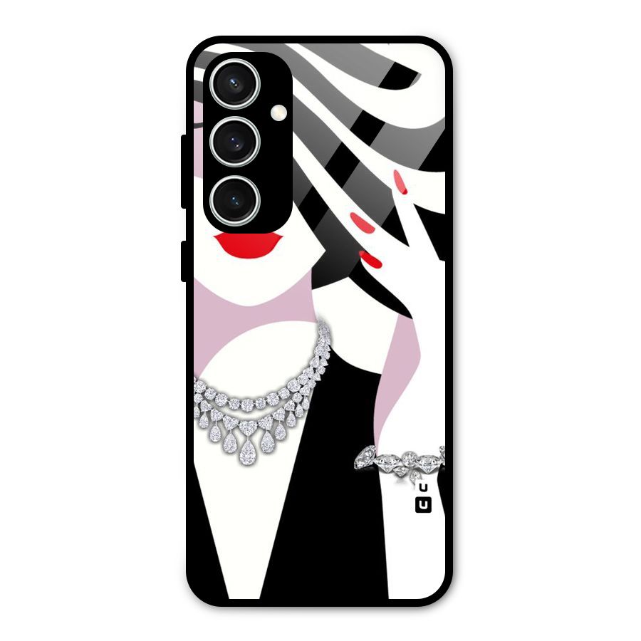 Women Beauty Glass Back Case for Galaxy S23 FE