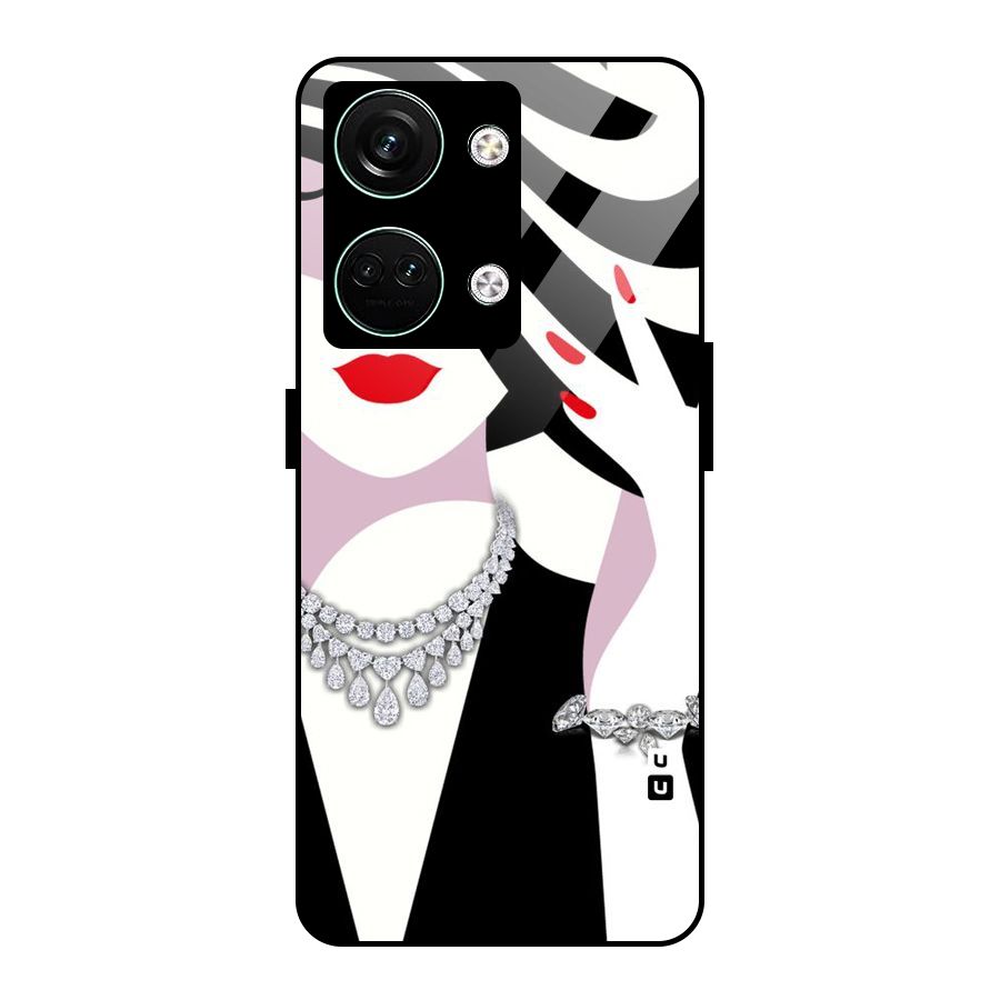 Women Beauty Glass Back Case for Oneplus Nord 3