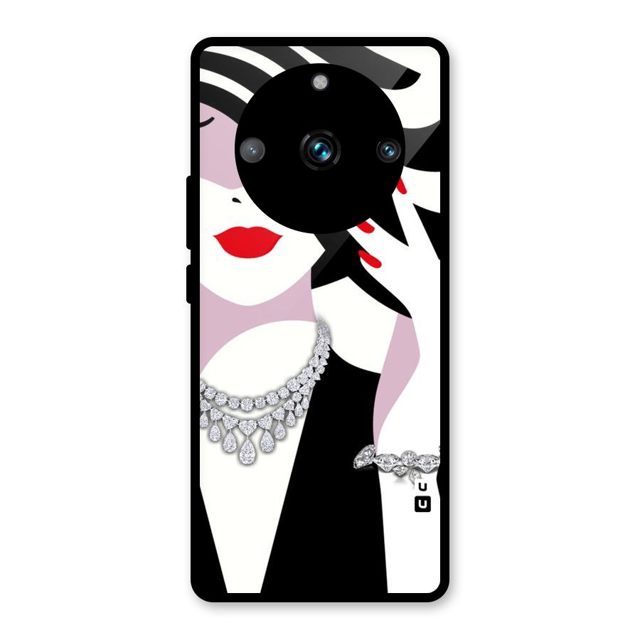 Women Beauty Glass Back Case for Realme Narzo 60 Pro