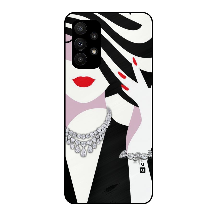 Women Beauty Metal Back Case for Galaxy A23