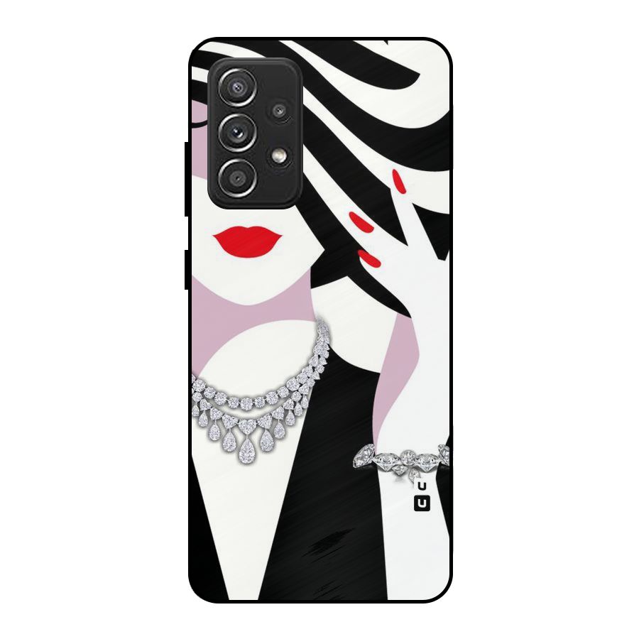 Women Beauty Metal Back Case for Galaxy A52s 5G