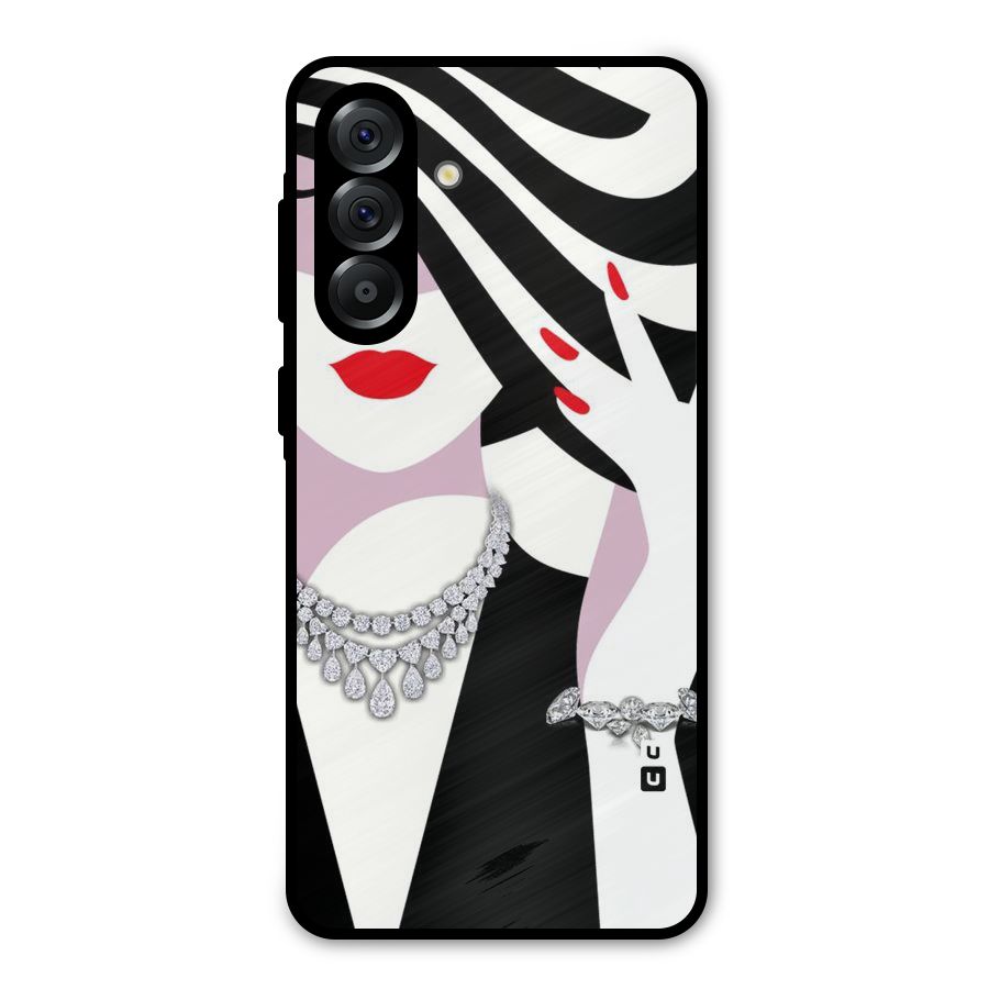 Women Beauty Metal Back Case for Galaxy A56