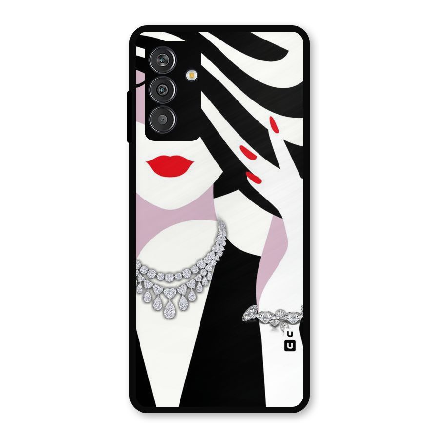 Women Beauty Metal Back Case for Galaxy F13
