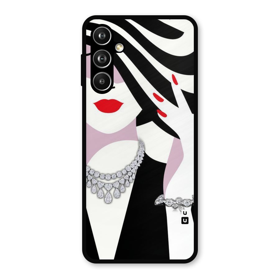 Women Beauty Metal Back Case for Galaxy F54