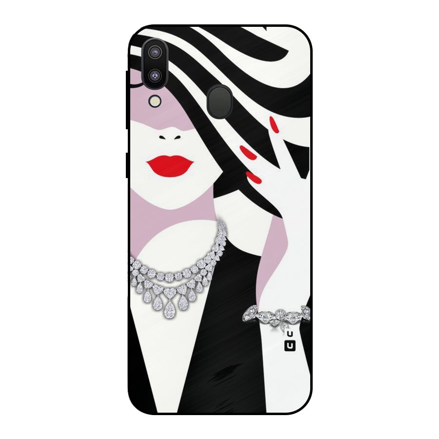 Women Beauty Metal Back Case for Galaxy M20