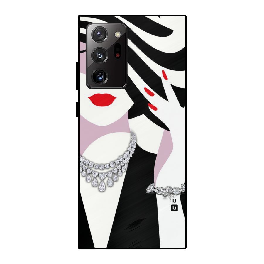 Women Beauty Metal Back Case for Galaxy Note 20 Ultra