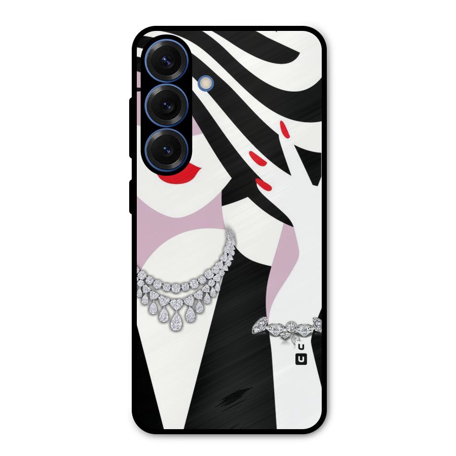 Women Beauty Metal Back Case for Galaxy S25