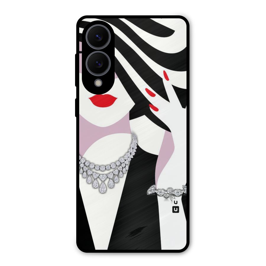 Women Beauty Metal Back Case for Galaxy S25 Edge