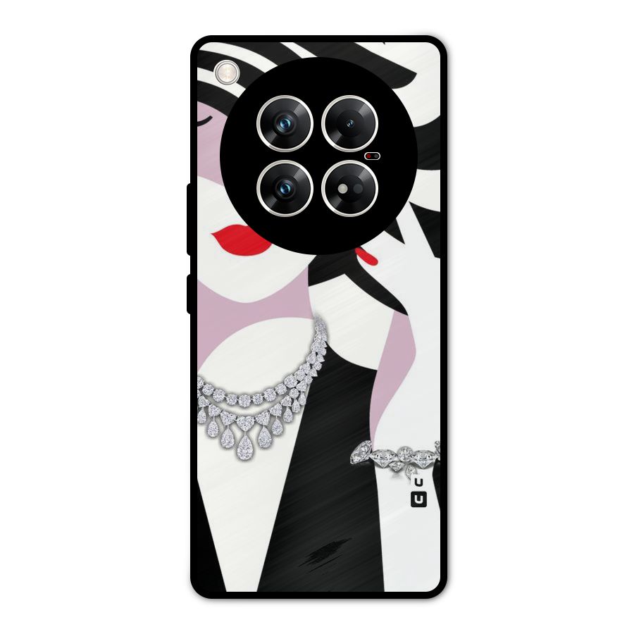 Women Beauty Metal Back Case for Infinix Zero 40 5G