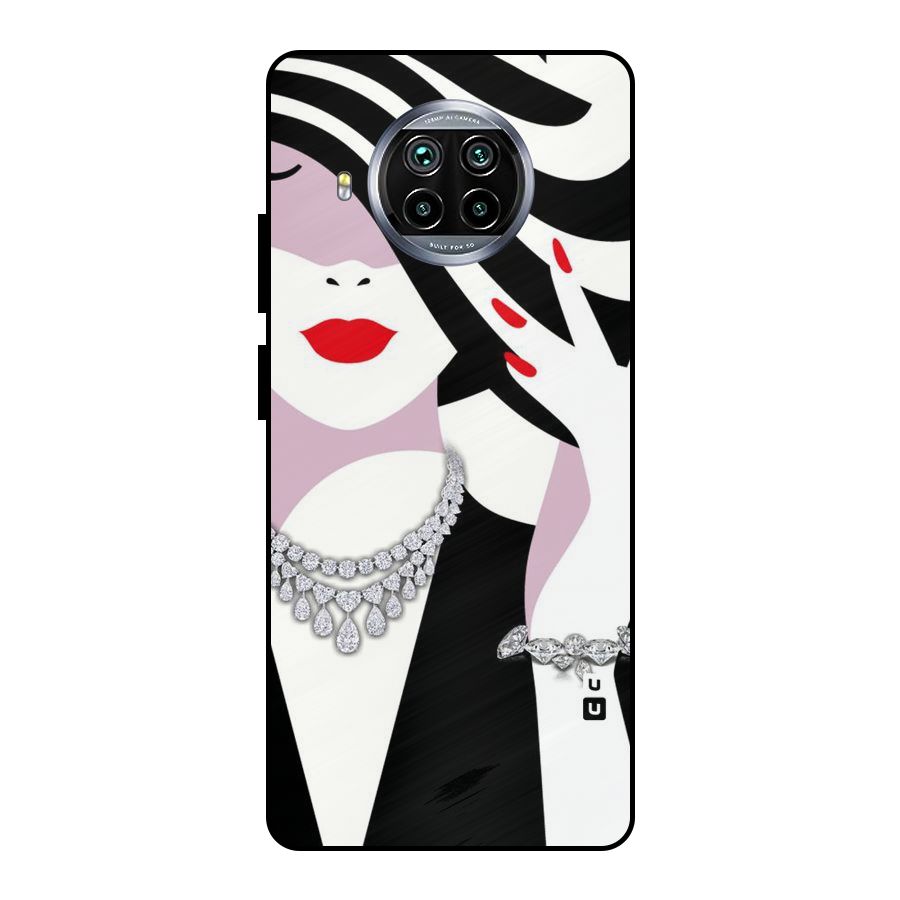 Women Beauty Metal Back Case for Mi 10i