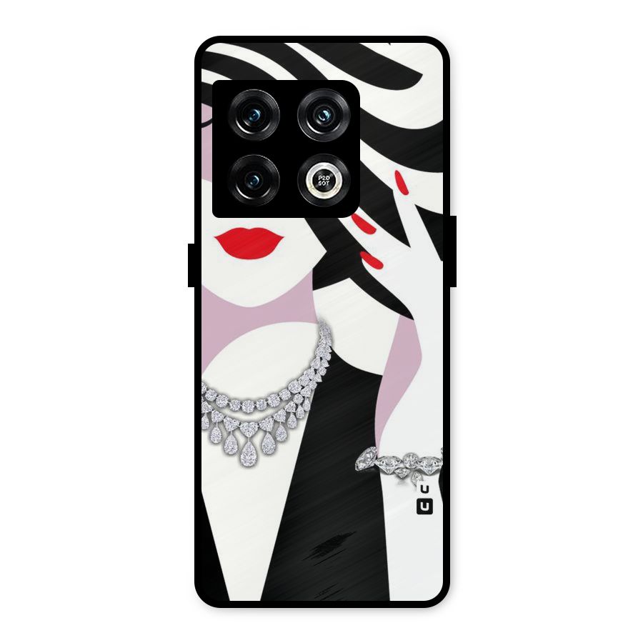 Women Beauty Metal Back Case for OnePlus 10 Pro 5G
