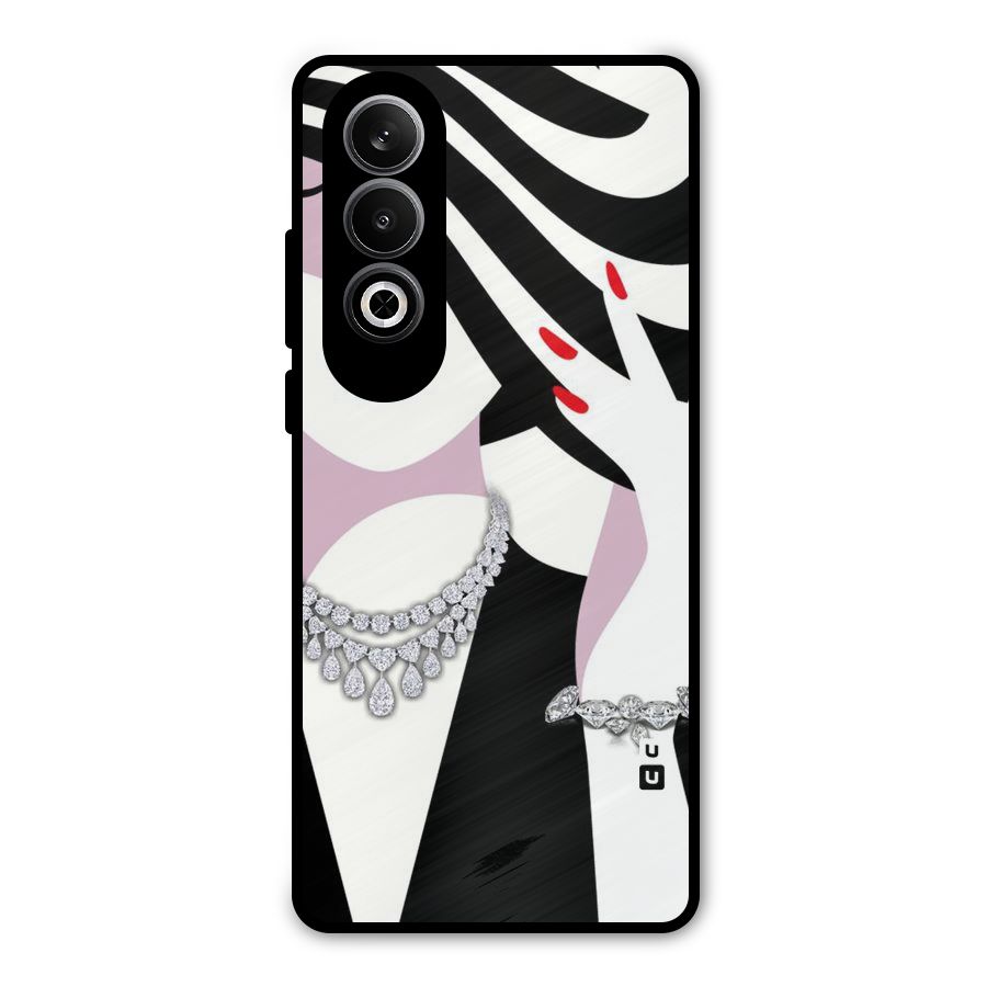 Women Beauty Metal Back Case for OnePlus Nord CE4