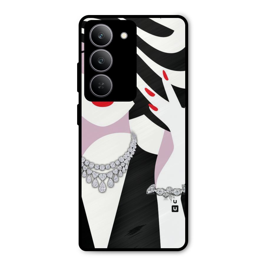 Women Beauty Metal Back Case for Realme 14x