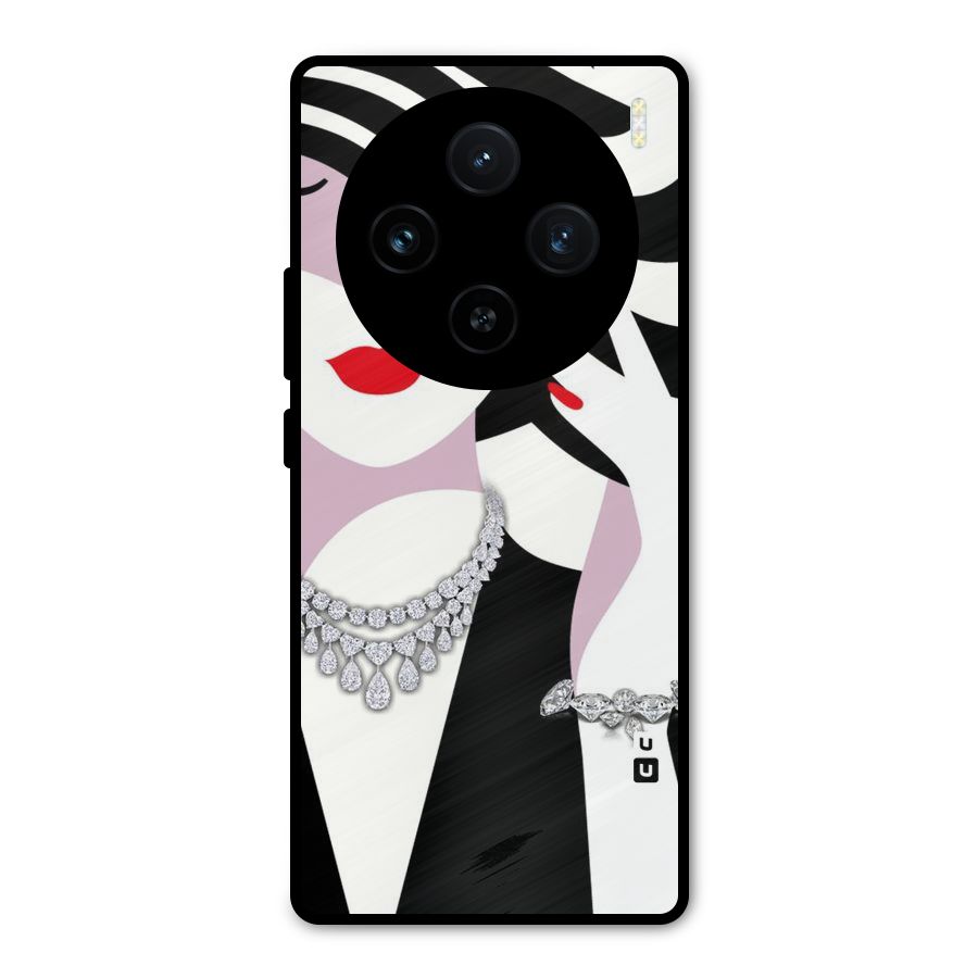 Women Beauty Metal Back Case for Vivo X100