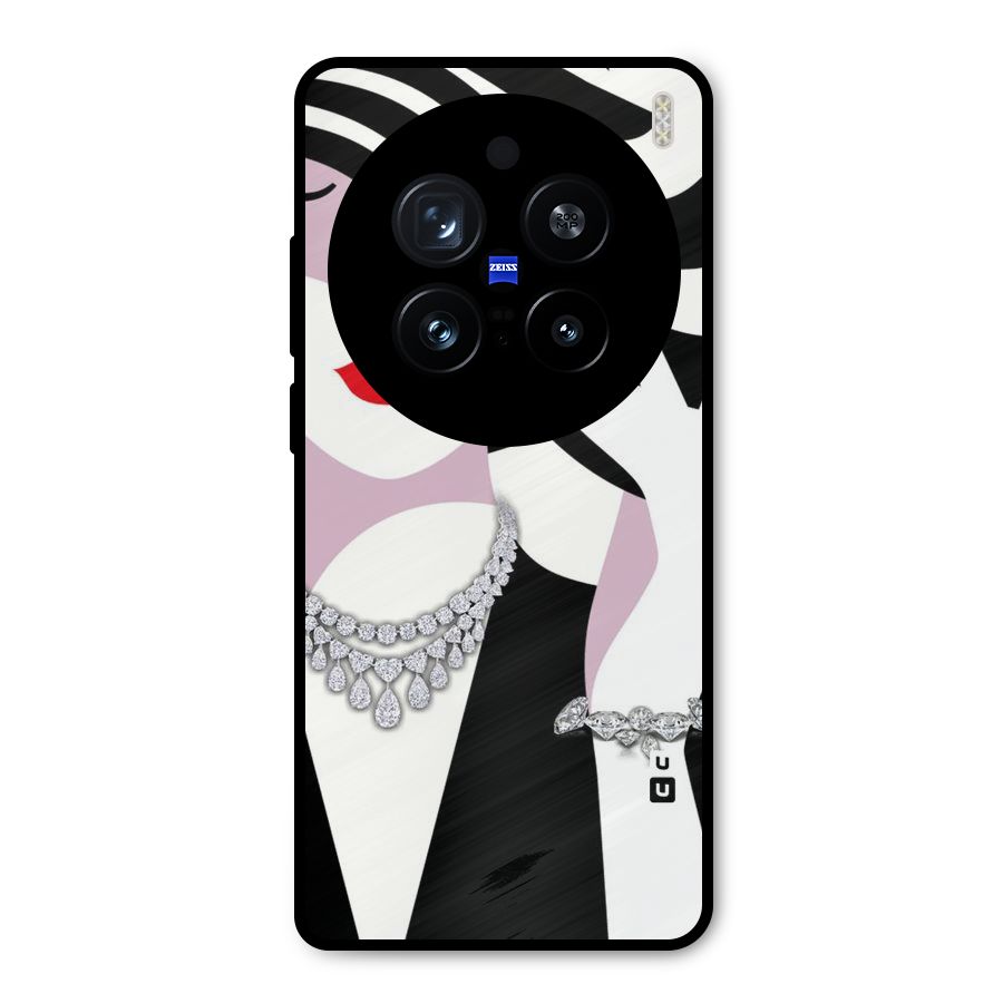 Women Beauty Metal Back Case for Vivo X200 Pro