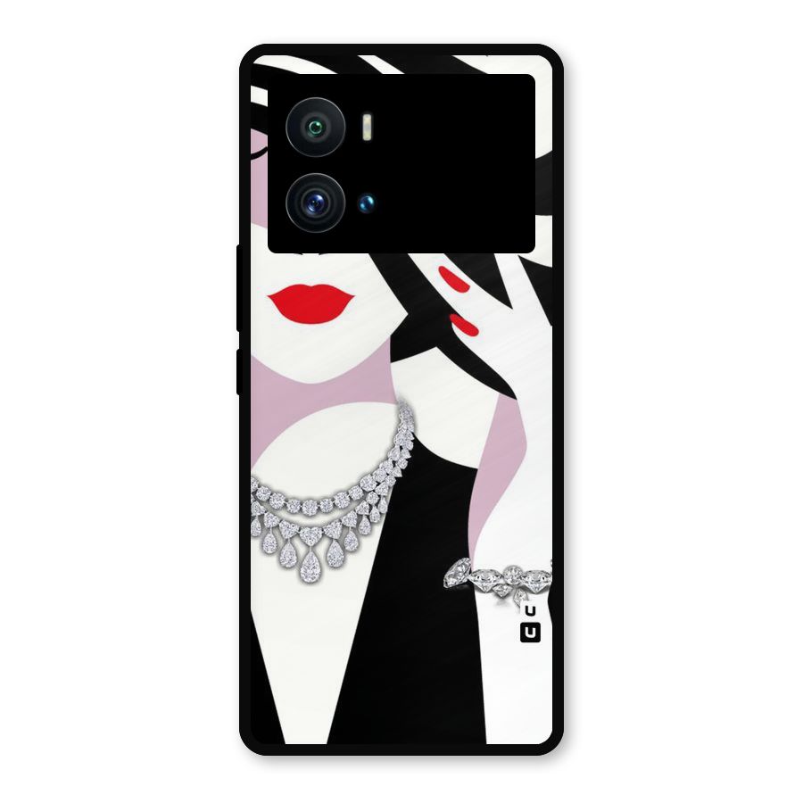 Women Beauty Metal Back Case for iQOO 9 Pro