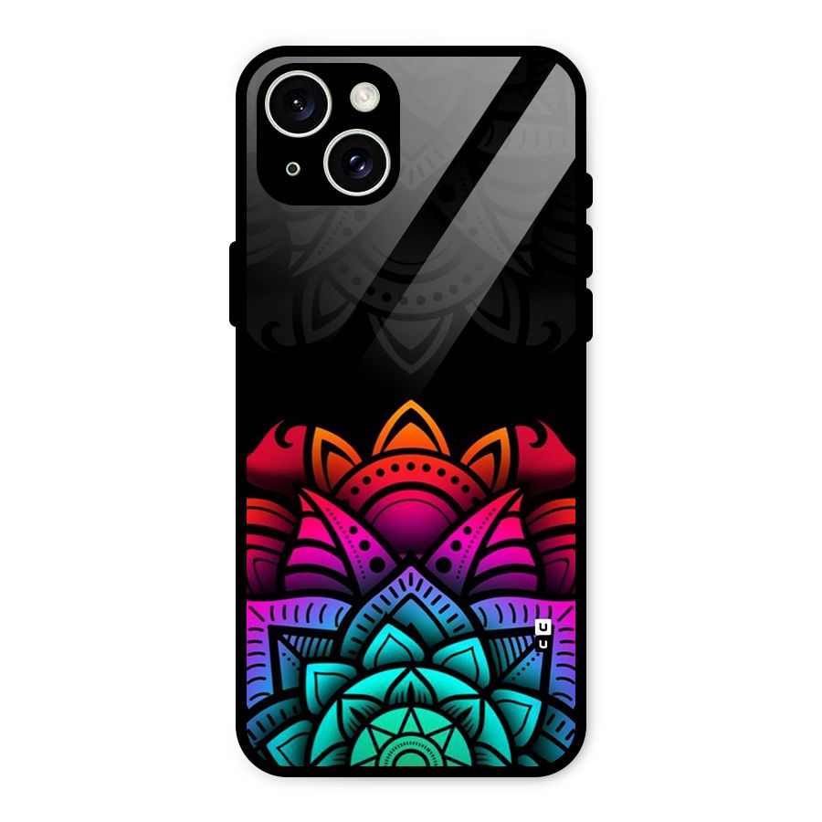 Wonderful Floral Glass Back Case for iPhone 15 Plus