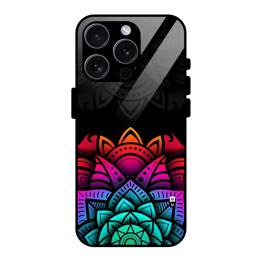 Wonderful Floral Glass Back Case for iPhone 15 Pro