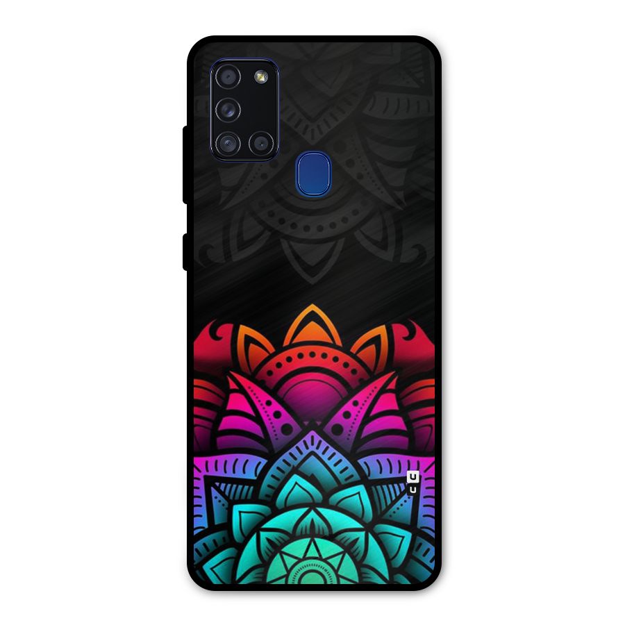 Wonderful Floral Metal Back Case for Galaxy A21s