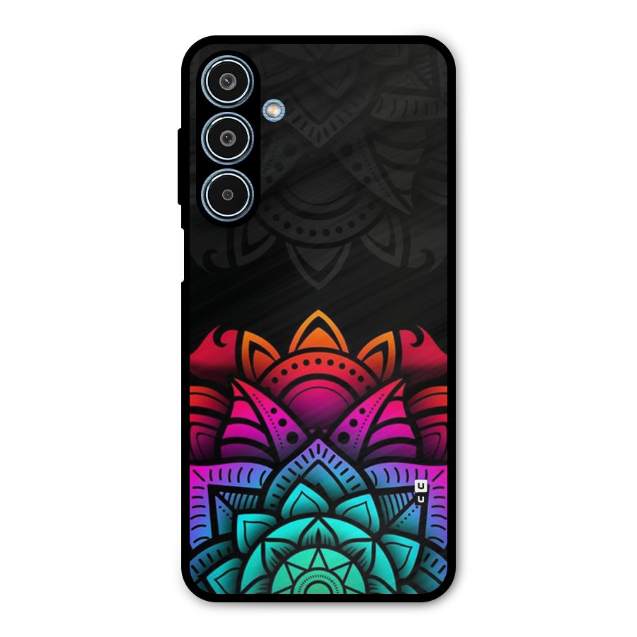 Wonderful Floral Metal Back Case for Galaxy M35