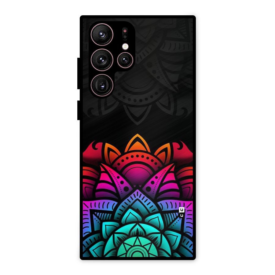 Wonderful Floral Metal Back Case for Galaxy S22 Ultra 5G