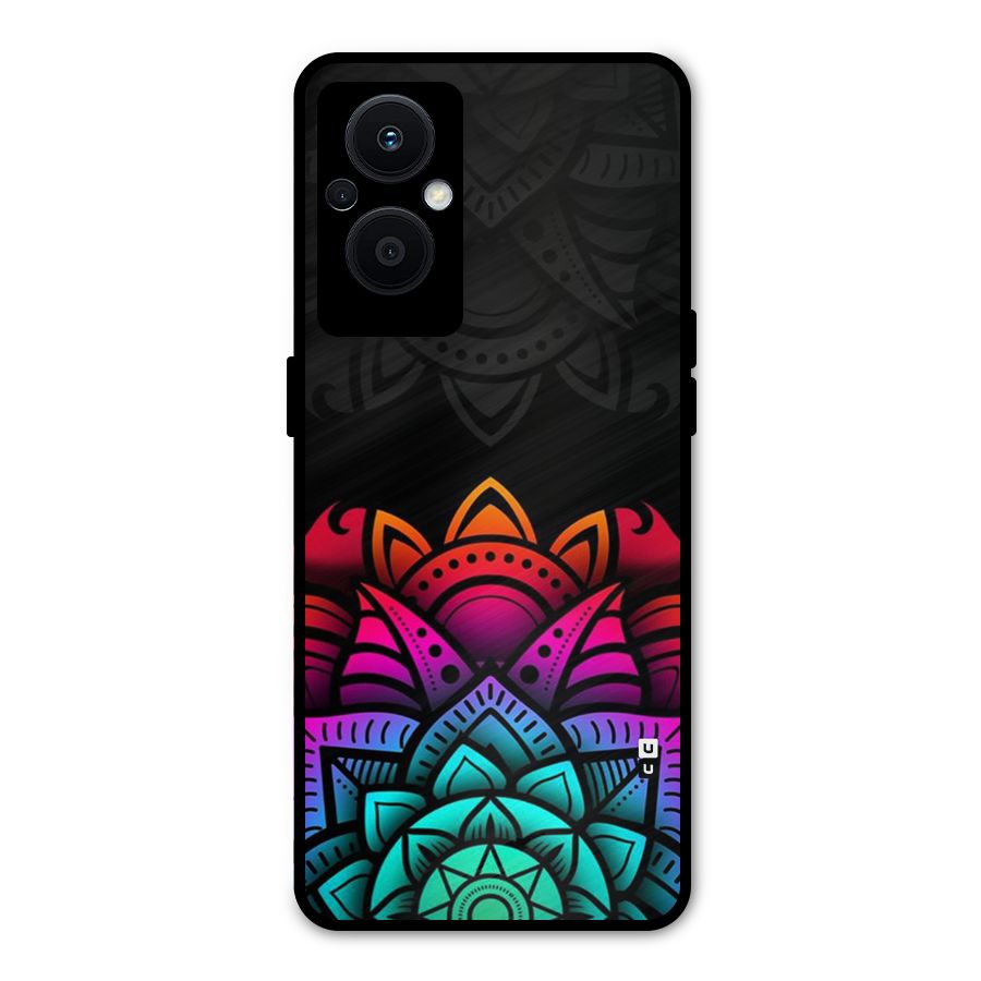 Wonderful Floral Metal Back Case for Oppo F21 Pro 5G