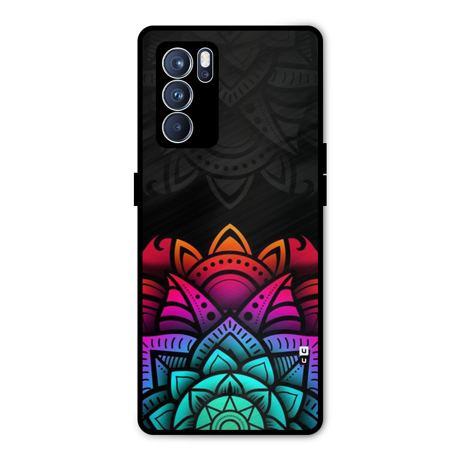 Wonderful Floral Metal Back Case for Oppo Reno6 Pro 5G