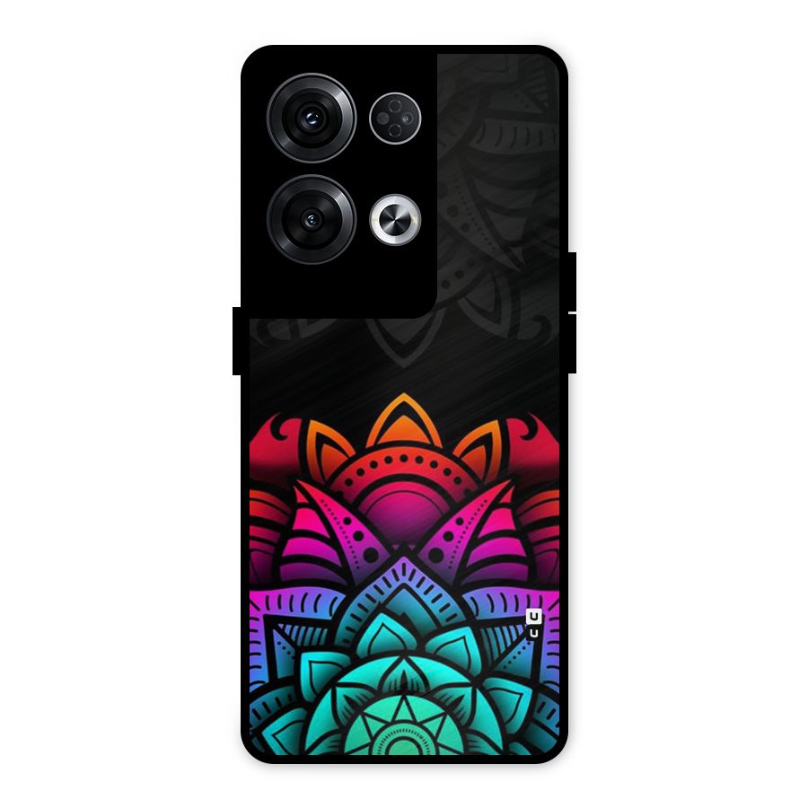 Wonderful Floral Metal Back Case for Oppo Reno8 Pro 5G