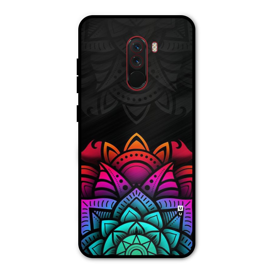 Wonderful Floral Metal Back Case for Poco F1