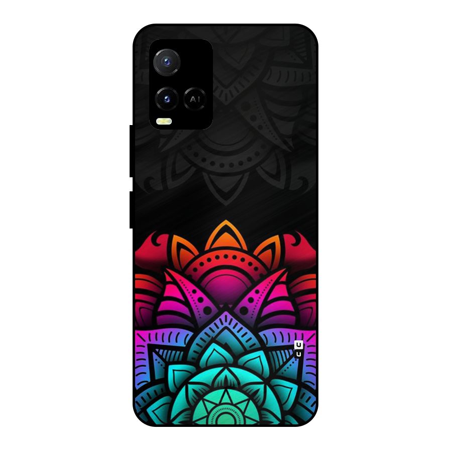Wonderful Floral Metal Back Case for Vivo Y21G