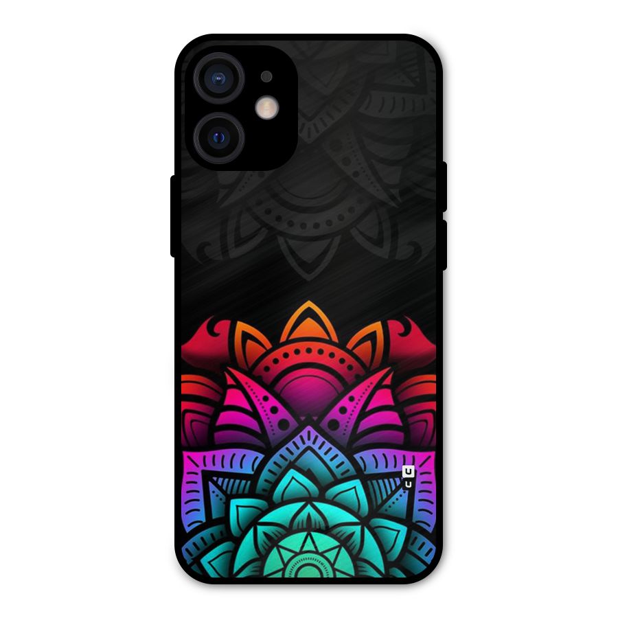 Wonderful Floral Metal Back Case for iPhone 12 Mini