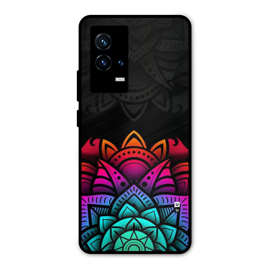 Wonderful Floral Metal Back Case for iQOO 9 5G