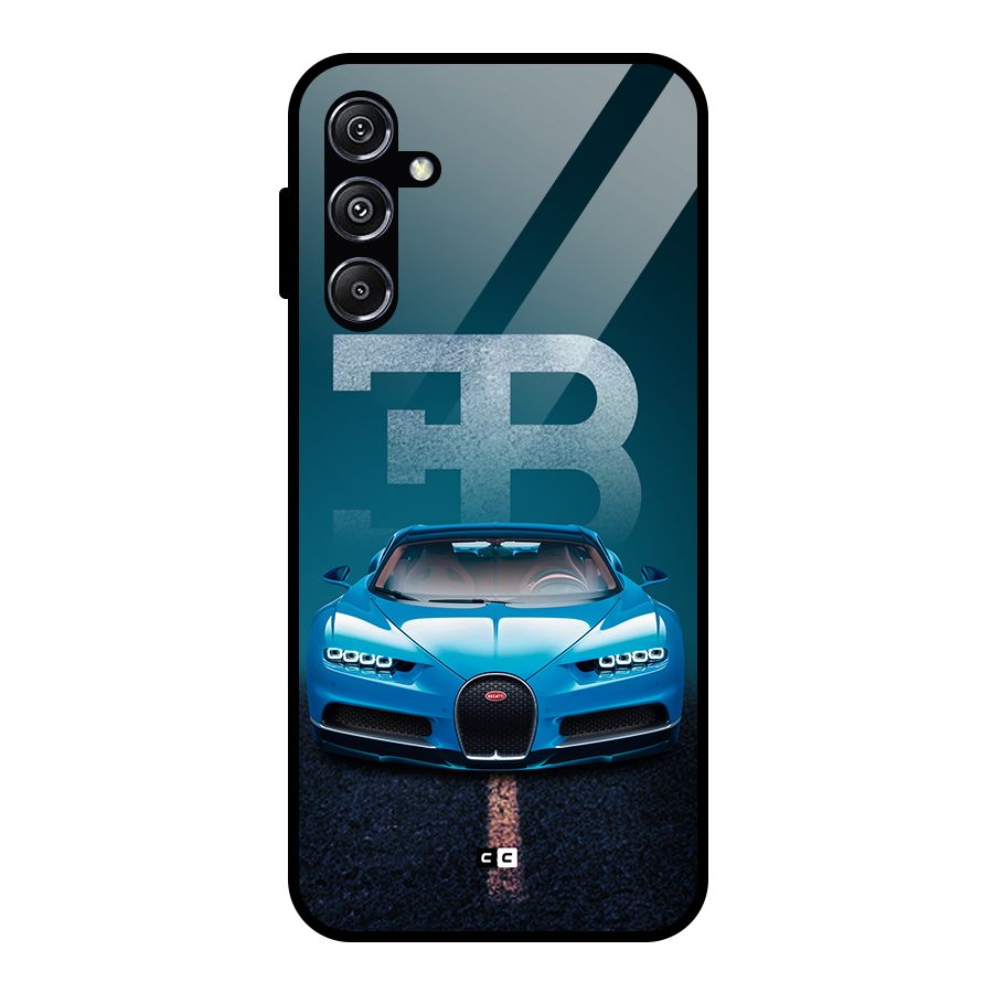 Wonderful Supercar Glass Back Case for Galaxy M34 5G