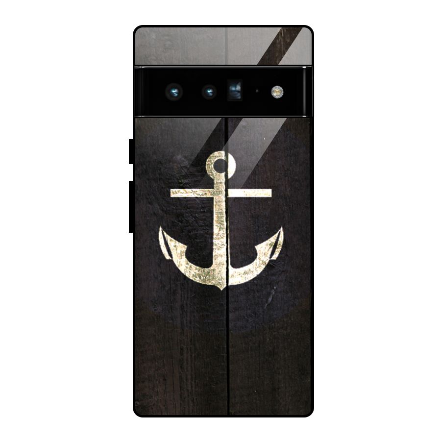 Wood Anchor Glass Back Case for Google Pixel 6 Pro