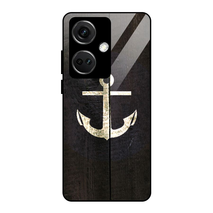 Wood Anchor Glass Back Case for OnePlus Nord CE 3 5G