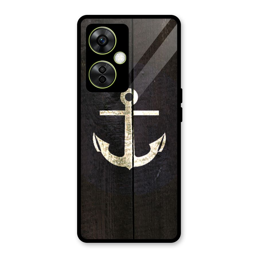 Wood Anchor Glass Back Case for OnePlus Nord CE 3 Lite