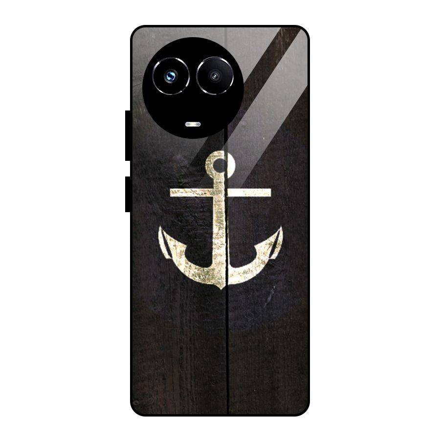 Wood Anchor Glass Back Case for Realme 11X