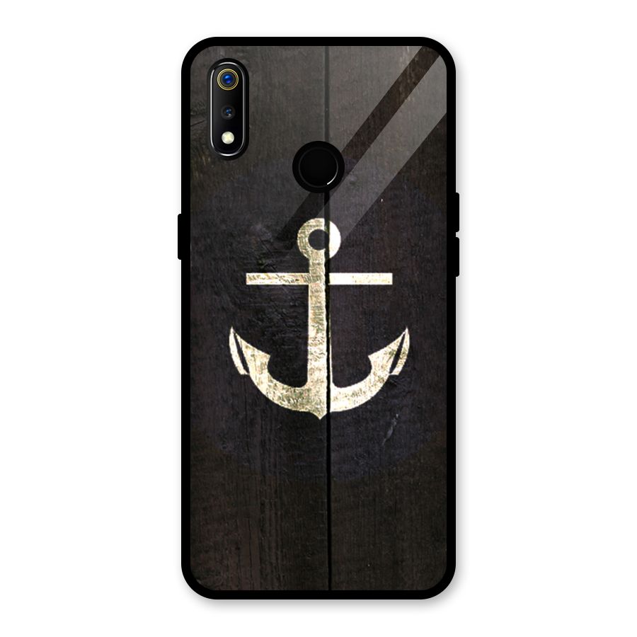 Wood Anchor Glass Back Case for Realme 3