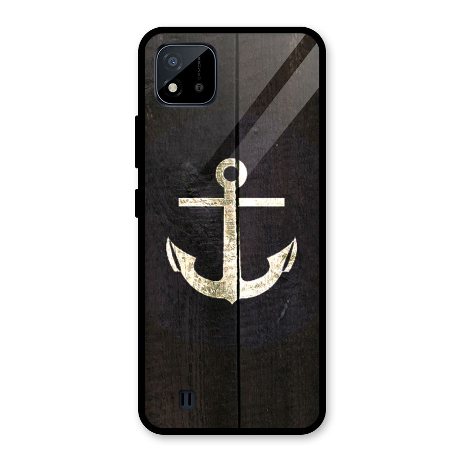 Wood Anchor Glass Back Case for Realme C11 2021