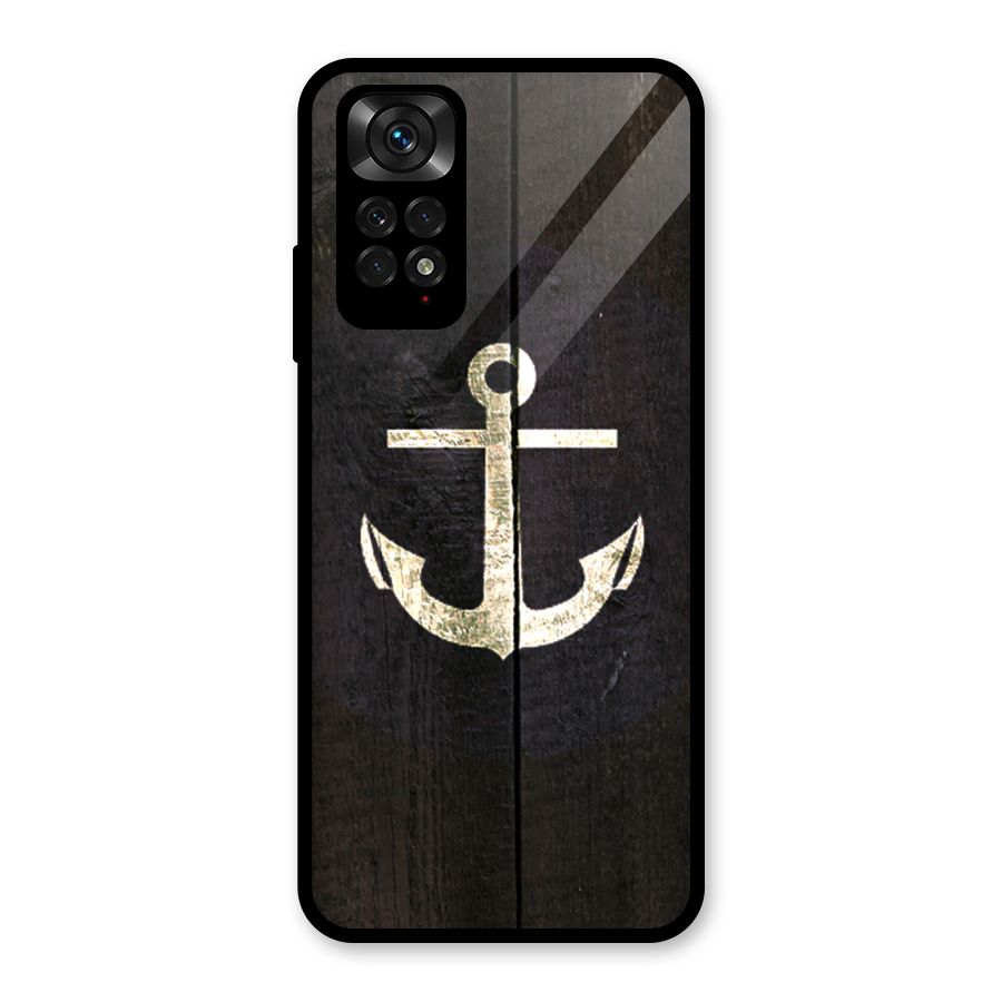 Wood Anchor Glass Back Case for Redmi Note 11S