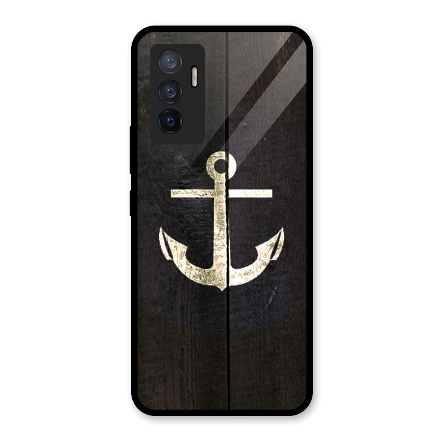 Wood Anchor Glass Back Case for Vivo V23e