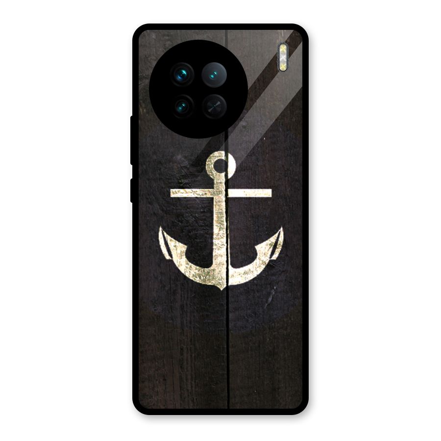 Wood Anchor Glass Back Case for Vivo X90