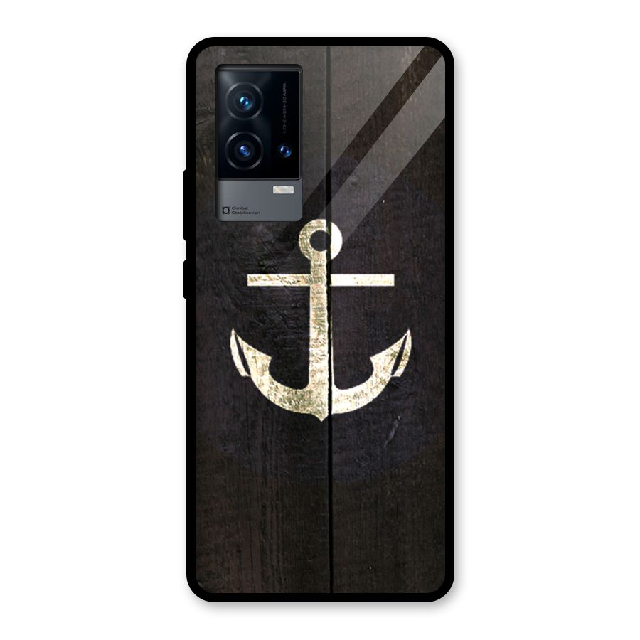 Wood Anchor Glass Back Case for iQOO 9 5G